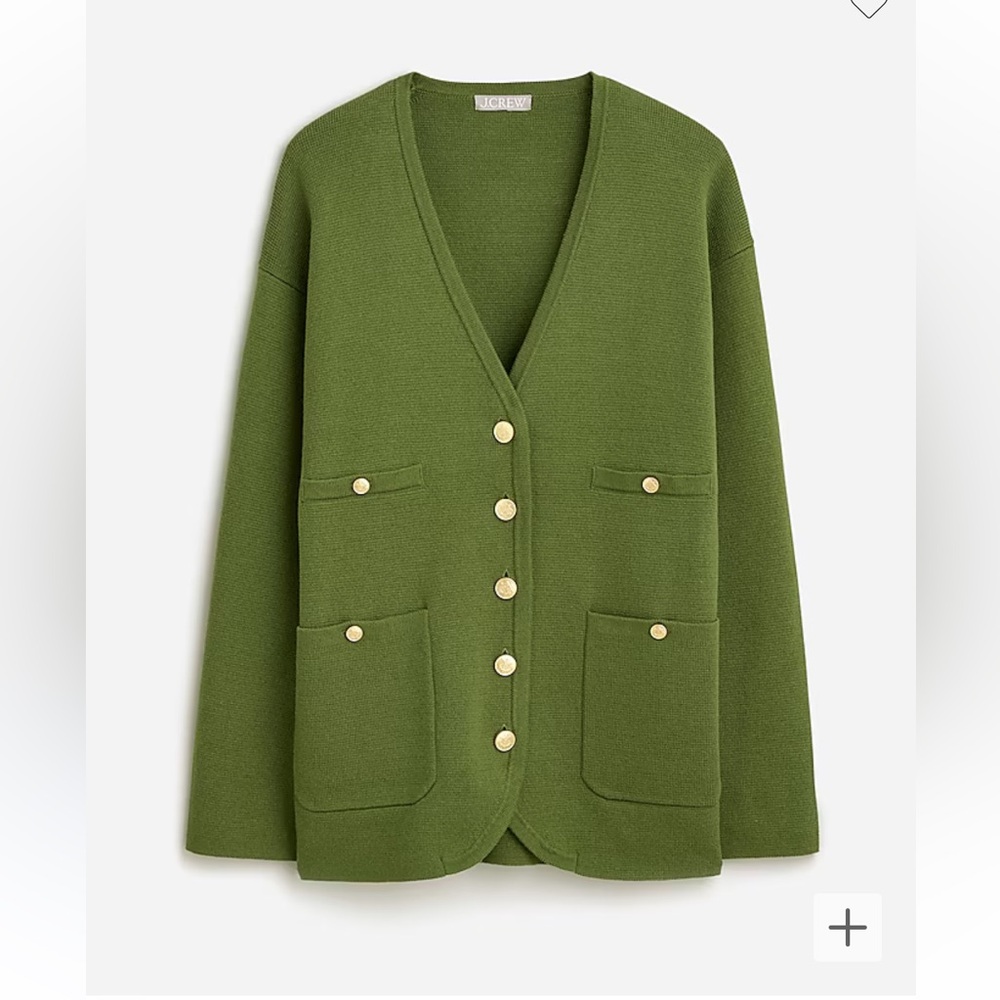 NWT J.Crew Long V-neck sweater blazer